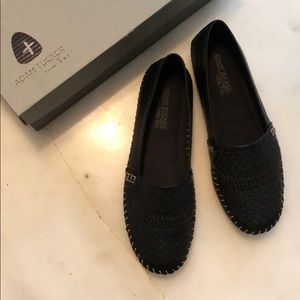 Black woven loafers